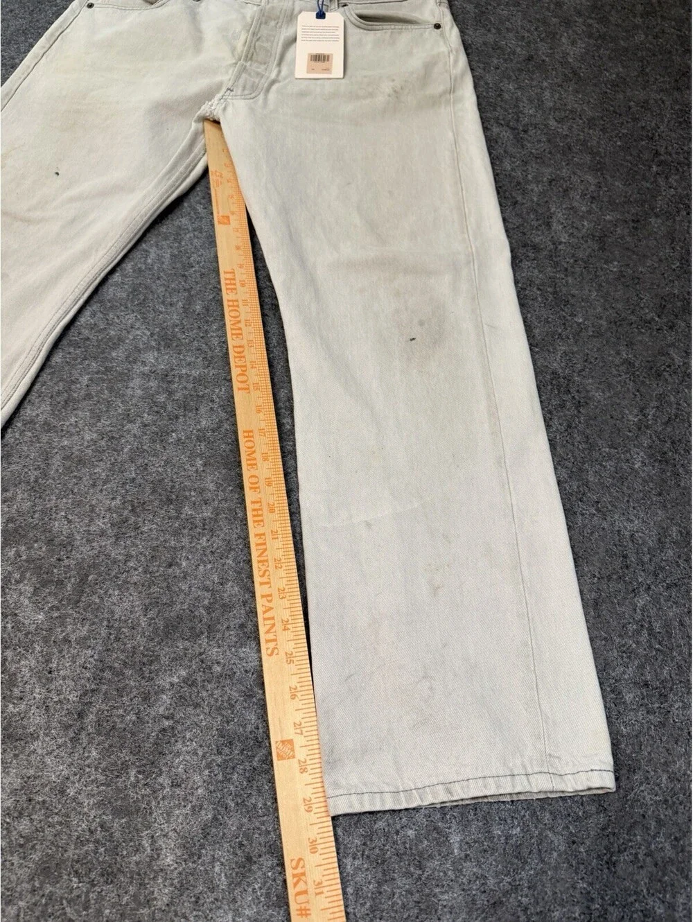 Levis Authorized Vintage 501 XX Jeans Mens 38 Made USA Light Wash Distressed
